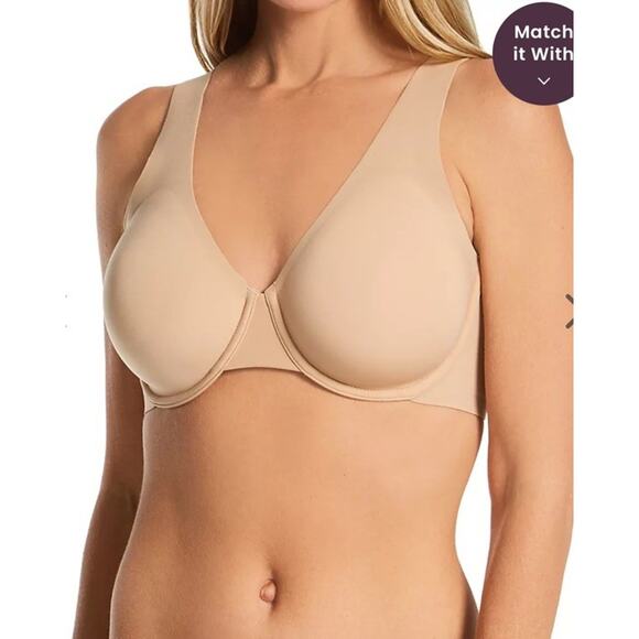 Le Mystere Smooth Shape Unlined Underwire Bra 32D Nude NWT $68 - Picture 1 of 16